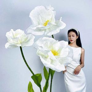 자이언트 플라워 웨딩 스탠드 스튜디오소품 주름지 장미 무대 블루 세트 대형