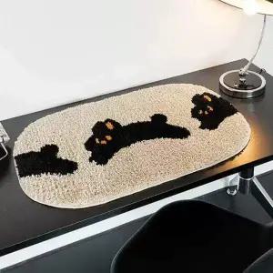 [아도라하우스]래빗 논슬립 포인트 방석 러그 40x60cm