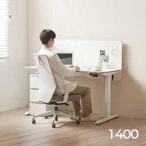 [아씨방]가구 리프트 전동 스탠딩 모션데스크 1400 (책상+서랍+파티션)