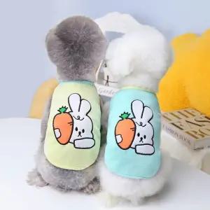 강아지옷 2컬러 바니 당근 강아지 민소매 티셔츠 강아지옷 강아지의류