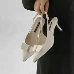 SOVO 플로라 리본 펌프스&슬링백 7cm