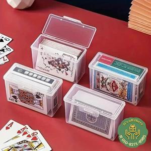 1/2개 플레잉 카드 박스 투명 덱 두 개의 포커 이미지를 넣을 수 없음) 크리스마스 할로윈 추수감사절 선물