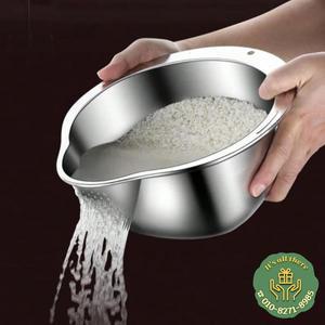 쌀채소 세척 바구니 스트레이너 스테인리스 스틸 볼 액세서리 주방용 배수