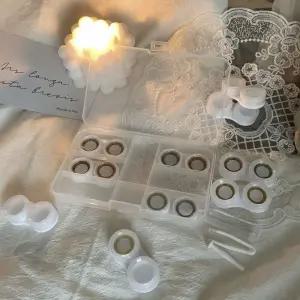 케이스 반투명 콘택트 렌즈 대용량 칼라 하드 대용량 반투명 콘택트 칼라