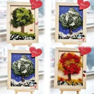 스칸디아모스 소망나무 카네이션 장미 바다속 DIY 액자 만들기 키트 / 천연이끼 꾸미기 / 소망을 적어주셔요