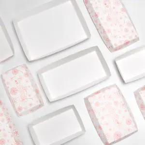 일회용 사각 종이 트레이 DK 종이 접시 시리즈 모음