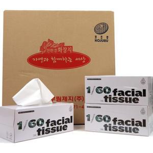[부림제지] 곽티슈 (180매x3곽)x8개 코주부 60분의1그루 친환경 미용티슈