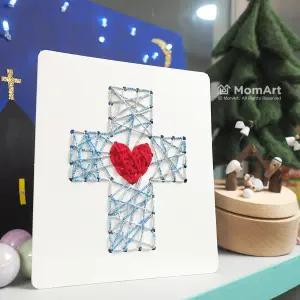 맘아트 DIY 스트링아트 십자가 만들기 키트