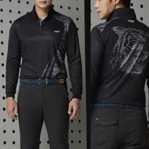 PGR골프 파크골프웨어 GT-3281 남성 타이거포인트 긴팔티셔츠 남자 골프복