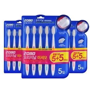2080 칫솔 오리지날 미세모, 10입, 3개
