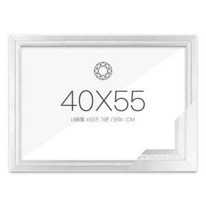 [아트박스]/퍼즐사랑 보석십자수액자 40x55 고급형 그레이스 실버