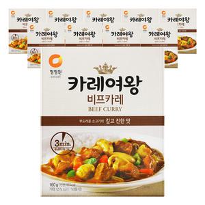 청정원 카레여왕 비프, 160g, 10개