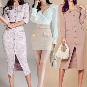 2투피앤 여성 봄 여름 원피스 섹시 홀복 하객룩 미니원피스 클럽 유니폼 신상 롱 오피스룩