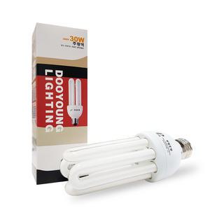 두영삼파장전구 220V 주광색 전구색 EL30W(돌려끼우는)/형광등 3파장 거실등 매입등 30W 램프