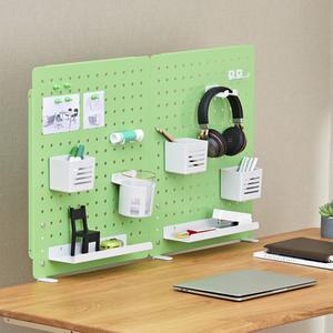 [감씨]스틸 페그 보드 타공판 파티션 책상 가림막 2pcs 1set 그린 DSK002GR