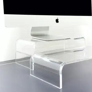 비컴피 아크릴 모니터 받침대 투명 아이맥 컴퓨터 거치대 선반