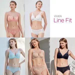 [C컵/75(팬티90)][런칭가 179900원] 비비안 라인핏 썸머 브라팬티 10종(5SET)