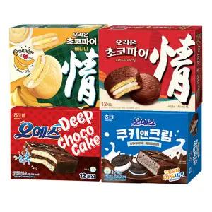 해태 오예스 360g+쿠키앤크림 360g+오리온 초코파이 468g+바나나 444g(총4개)