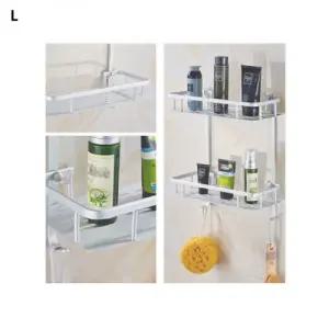 2단 욕실선반 화장실선반 코너선반/무타공/접착식/정리대/보관/수납/진열/다용도/가정용/공간활용/거치대