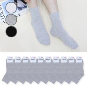케이삭스 여성용 베이직 무지중목 양말 10켤레 대한민국에서 생산