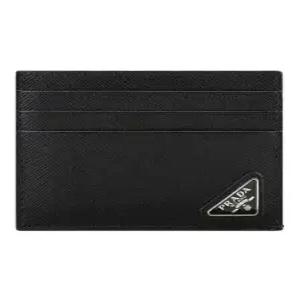 [명품] 삼각로고 카드지갑 블랙 2MC223 QHH F0002