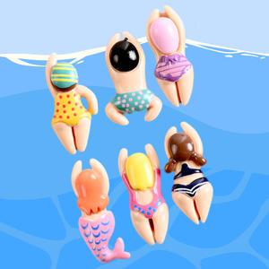 여름 바다 수영 미니어처 마그넷세트