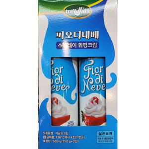 코스트코 트리발리 피오디네베 휘핑크림 스프레이 250g X 2입 TREVALLI