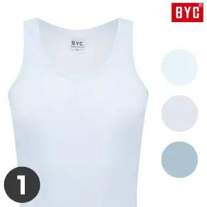 BYC 남자순면런닝 민소매 조끼 유색 런닝구 메리야스 면100 골지