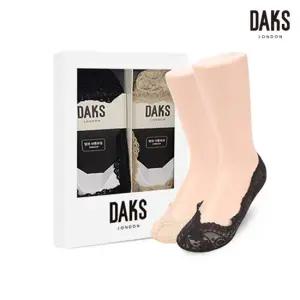 닥스양말 숙녀2족 선물세트 앞코보강 레이스덧신 23428