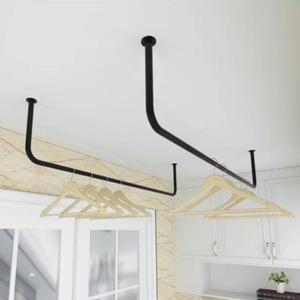 행거 파이프 철제 옷가게 천장형행거 천장형 80x10cm 매장용 파이프옷걸이 고정행거