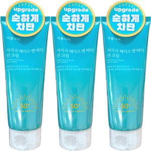 식물나라 페이스 앤 바디 저자극 선크림150ml x3개 SPF50+