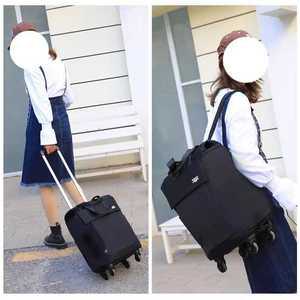 캐리어가방 초경량 바퀴 달린 분리형 롤링 어깨 배낭 가방A타입(블랙) - 16인치