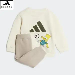 [아디다스키즈 판교] JL9175 I SIM JOG 아디다스 베이비 더 심슨스 조거 세트 애기옷 상하복 돌선물 HPKK