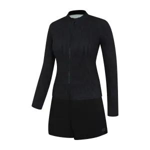 아레나 여성 래쉬가드 비치 캡내장 집업 래쉬가드+2부팬츠 세트 수영복(소다)(A4BL1PS10)BLK