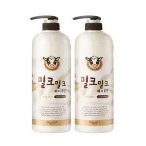 과일나라 밀크밀크 우유 바디로션 1000ml X 2개 대용량