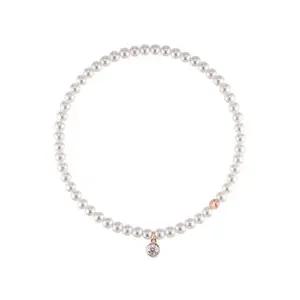 14k 루시 모이사나이트 스와진주 비드 팔찌_베젤