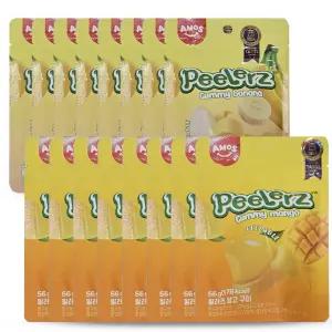 아모스스위츠 필러즈 젤리 구미 56g 2종 16개 (망고x8 + 바나나x8)