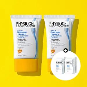 혼합자차 피지오겔 DMT 썬스크린 어드밴스드 선크림 30ml X2개 SPF 50+ PA++++ + 증정 클렌징젤 5ml 4개
