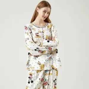 알콩단잠 미키마우스 디즈니 국내생산 여성잠옷 파자마 면레이온 라운지웨어