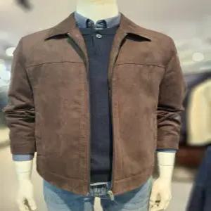 [트레몰로] (주)세정 트레몰로 25FW 스웨이드 평카라점퍼 쵸코브라운 TRNCL5F8481