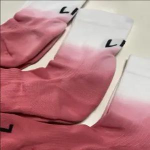 3세트 [리투 그라데이션 러닝 크루삭스] 발목보호 쿠션 기능성 마라톤 런닝 스포츠 양말, 딥핑크M