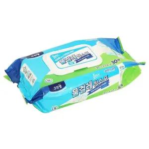 크린랩 물걸레 청소포 대형 37cm x 22cm 30매입 일회용청소포 물티슈 습식청소포 일회용걸레