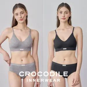 [크로커다일] 에브리핏 소프트 브라렛+팬티 4종세트 멜란지그레이 블랙 CDW5O2122_T