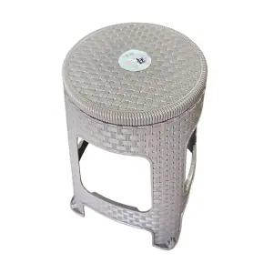 제이오마켓 라탄회전의자 그레이/캠핑 낚시 야외 행사 식당 파라솔 휴대용 플라스틱 간이 보조의자