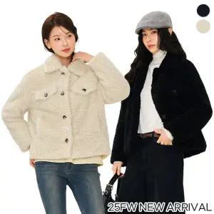 [체이스컬트] (WOMAN) Kitsch 보아 카라 HALF COAT/2Color