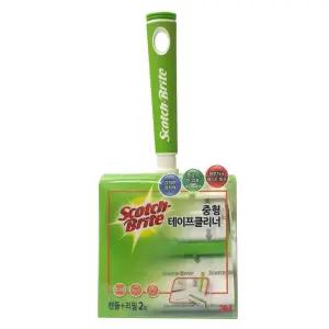 3M 스카치브라이트 테이프클리너 본체중형+리필2 막대테이프 돌돌이테이프 롤크리너 크리너리필