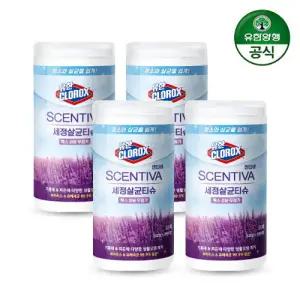센티바 세정살균티슈 프로방스라벤더향 본품 4통 (95매*4통)