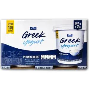 코스트코 매일 그릭 요거트 플레인 무지방 무가당 1814g 907g x 2통) 락토프리