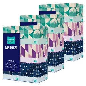 모나리자 미용티슈 미니 각티슈 100매 6입 3팩/가정용/다용도/미용화장지/업소/미용실/미용휴지/사각티슈