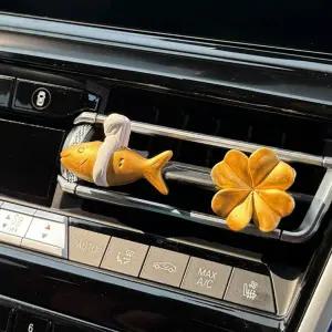 차량용 액막이 명태 차 석고 방향제 2종 황금 북어 새차 선물 송풍구 디퓨저 차량 디퓨져 행운 네잎클로버